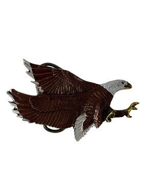 Vintage 1979 Great American Buckle Co Chicago Bald Eagle Belt Buckle USA Serial